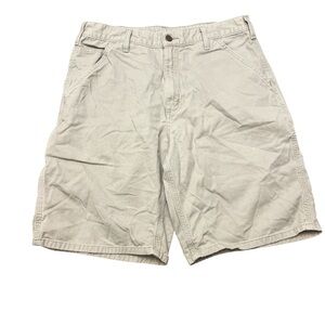 Carhartt Men's Casual Tan Shorts on the go casual or work shorts pockets size 32